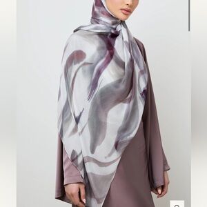 Veiled Printed Modal Hijab - Violet Whisper